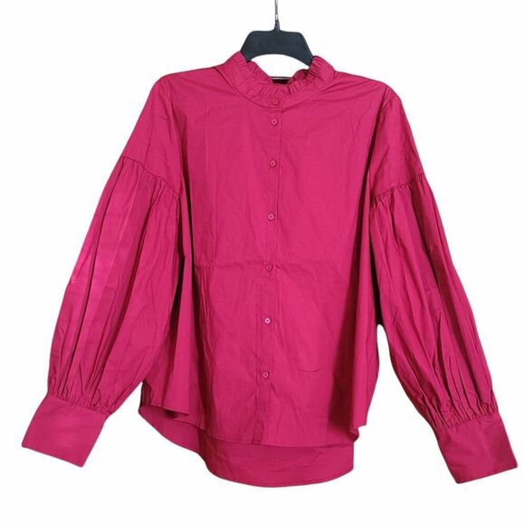 💞3 for $20💞 A New Day Button Down Ruffle Collar Blouse Size L - Picture 2 of 7